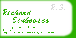 richard sinkovics business card